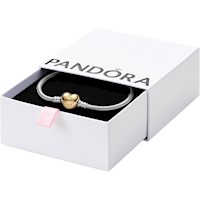 Pandora Moments pulsera cadena serpiente cierre corazón 18 cm | Oro